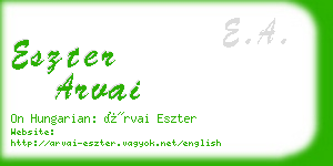 eszter arvai business card